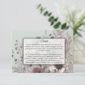 Dusky Petals und Soft Serenity Floral Begleitkarte (Stehend Vorderseite)