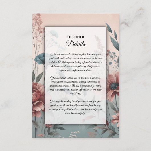 Dusky Petals und Soft Serenity Floral Begleitkarte (Vorderseite)