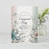 Dusky Petals und Soft Serenity Floral Einladung (Stehend Vorderseite)