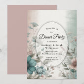 Dusky Petals und Soft Serenity Floral Einladung (Vorne/Hinten)