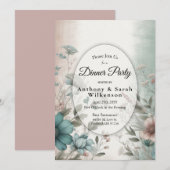 Dusky Petals und Soft Serenity Floral Einladung (Vorne/Hinten)