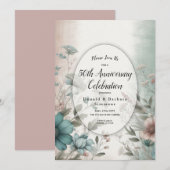 Dusky Petals und Soft Serenity Floral Einladung (Vorne/Hinten)