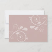 Dusky Petals und Soft Serenity Floral RSVP Karte (Rückseite)