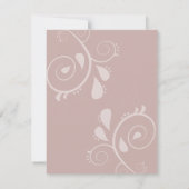 Dusky Petals und Soft Serenity Floral Wedding Einladung (Rückseite)