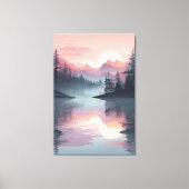 Dusky Pines Reflektiert Leinwanddruck (Vorderseite)