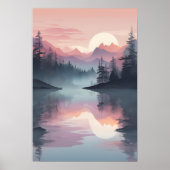 Dusky Pines Reflektiert Poster (Vorne)