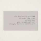 Dusky Pink Black Gold Monogram Business Cards (Rückseite)