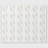 Dusky Pink Blush Wildblume Wappen Abschluss Geschenkpapier (Flach)