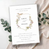 Dusky Pink Blush Wildblume Wappen Dusche Einladung