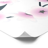 Dusky Pink Cheroms Poster (Ecke)