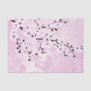 Dusky Pink Cherry Blossom Asia Floral Seidenpapier