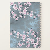 Dusky Pink Dusty Blue Cherry Blossom Jahr Notizblock (Rückseite)