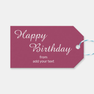 Dusky Pink Geburtstags-Geschenketiketts Geschenkanhänger
