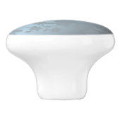 Dusky Pink Grayish Blue Cheroms Blüten Blüten Keramikknauf (Seitenansicht)