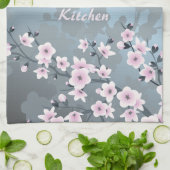 Dusky Pink Grayish Blue Cheroms Geschirrtuch (Gefaltet)