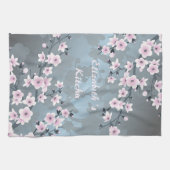 Dusky Pink Grayish Blue Cheroms Geschirrtuch (Horizontal)