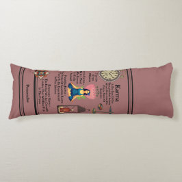 Dusky Pink Karma Zitat Yoga Medizin Bolster Seitenschläferkissen