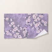 Dusky Pink Lila Cherry Blossom Blümchen Badhandtuch Set (Handtuch)