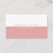 Dusky pink Luxus minimaler Chic Visitenkarte (Vorderseite)