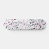 Dusky Pink Mauve Cherry Blossom Skateboard (Horizontal)