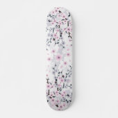 Dusky Pink Mauve Cherry Blossom Skateboard (Vorne)