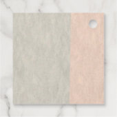 Dusky Pink Modernes Brautparty DANKE Geschenkanhänger (Rückseite)