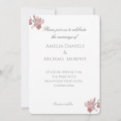 Dusky Pink Orchid Einladung (Rückseite)