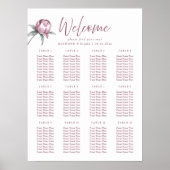 Dusky Pink Peony finden Sie Ihren Platz Hochzeit Poster (Vorne)