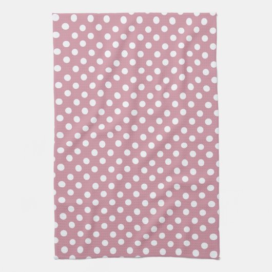 Dusky Pink polka dots Küchentücher (Vertikal)