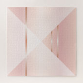 Dusky Pink Rose Gold Geometric Puzzle (Horizontal)