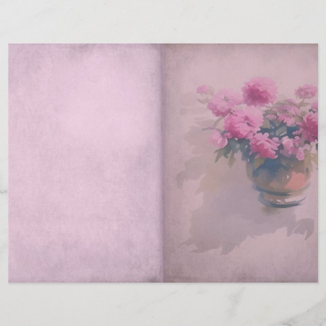 Dusky Pink Shabby Journal-Seite (Vorderseite)
