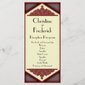 Dusky Pink Vintag, Hochzeitsmenü und Programm (Rückseite)