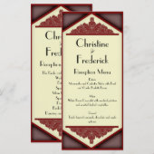 Dusky Pink Vintag, Hochzeitsmenü und Programm (Vorne/Hinten)