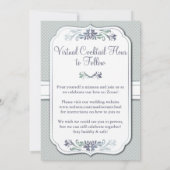 Dusky Punkt Virtual Wedding Livestream Wedding Einladung (Rückseite)