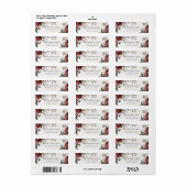 Dusky Red Poinsettia Floral Christmas Address (Vorne)