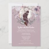 Dusky rosa Katzenmoor Aquarell Einladung (Vorderseite)