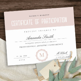 Dusky-Rosa-Mindestteilnahmebescheinigung