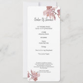 Dusky rosa Orchideenfeier Lebensfotokarte Einladung (Rückseite)