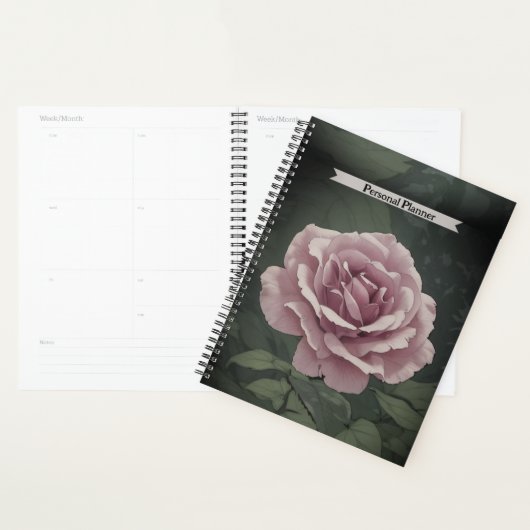 Dusky Rose Blume Vintag Green Journal Personal Planer (Anzeige)