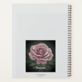 Dusky Rose Blume Vintag Green Journal Personal Planer (Rückseite)
