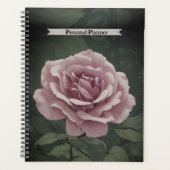 Dusky Rose Blume Vintag Green Journal Personal Planer (Vorderseite)