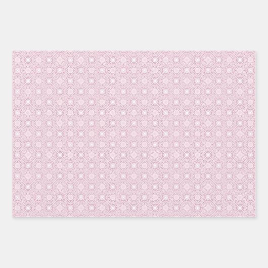 Dusky Rose Confetti Lace Diamond Tile Geschenkpapier Set (Vorderseite 3)