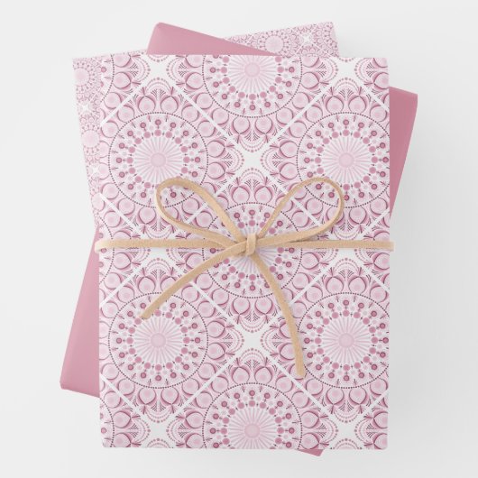 Dusky Rose Confetti Lace Diamond Tile Geschenkpapier Set (Beispiel)