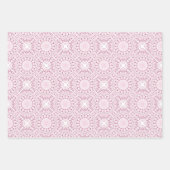 Dusky Rose Confetti Lace Diamond Tile Geschenkpapier Set (Vorderseite)