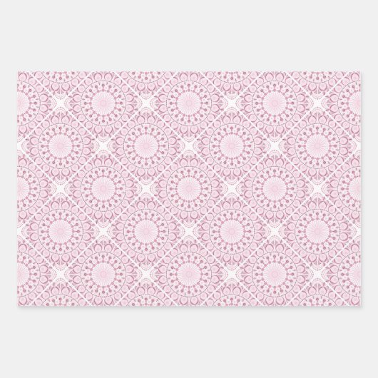Dusky Rose Confetti Lace Diamond Tile Geschenkpapier Set (Vorderseite)