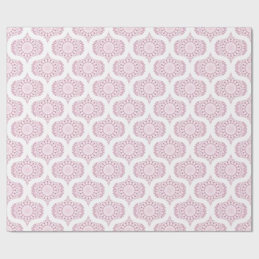 Dusky Rose Confetti Lace Dot Mandala Retro Oge Geschenkpapier (Flach)