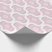 Dusky Rose Confetti Lace Dot Mandala Retro Oge Geschenkpapier (Ecke)