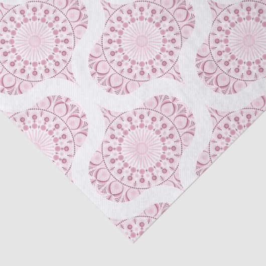 Dusky Rose Confetti Lace Retro Ogee Seidenpapier (Detail)