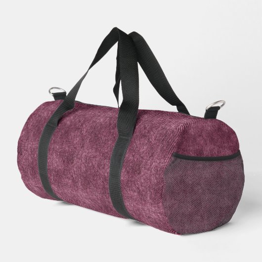 Dusky Rose Denim Pattern Duffle Bag (Rechte Ecke)