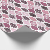 Dusky Rose Dot Mandalases Ogee Patchwork Geschenkpapier (Ecke)